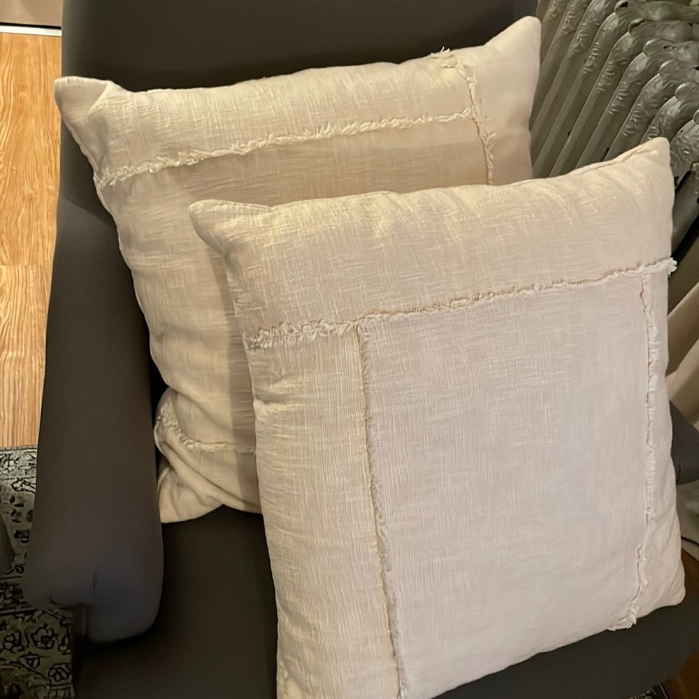 2 Studio McGee for Target pieced woven cotton pillows